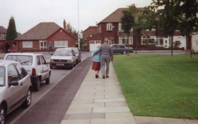 Cute old couple in Haughton Green, Cheshire