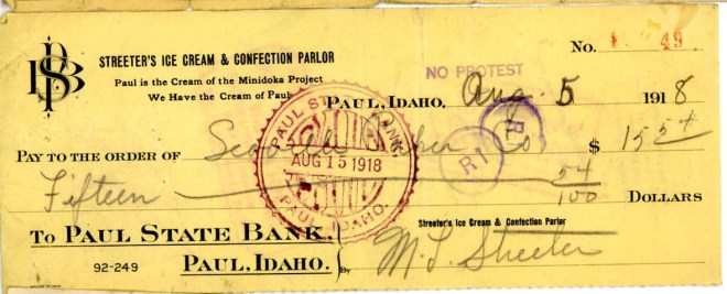 Check to Scoville Paper