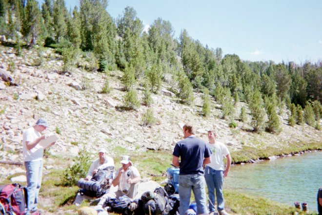 Paul Ross, Kerry Sanford, Martin Barclay, Josh Barclay, Ryan Lindsay at Shallow Lake.