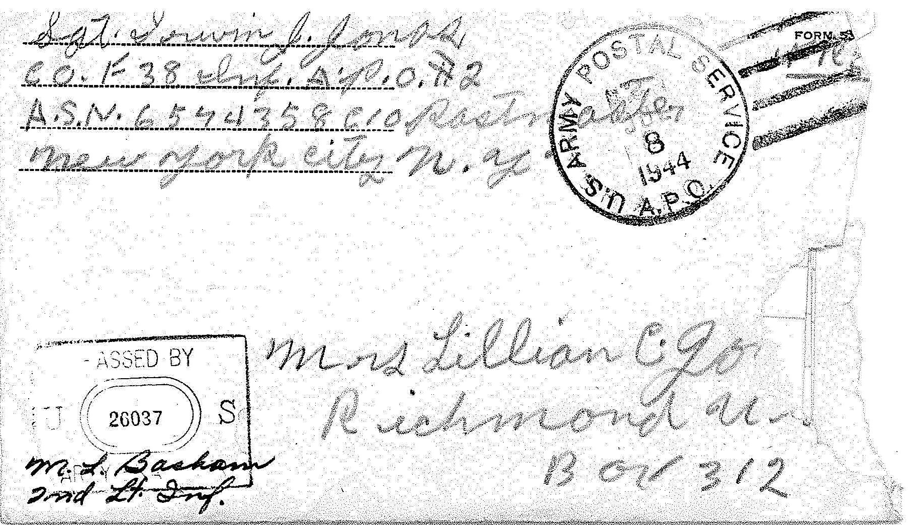 Irwin Envelope 1944 Jul 8