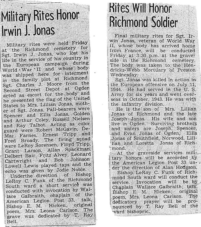 Irwin Jonas Obituary