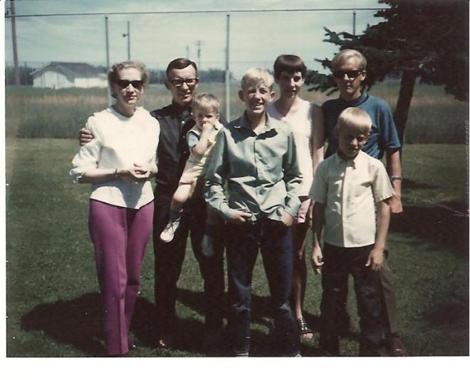 Bill and Edith with 5 boys