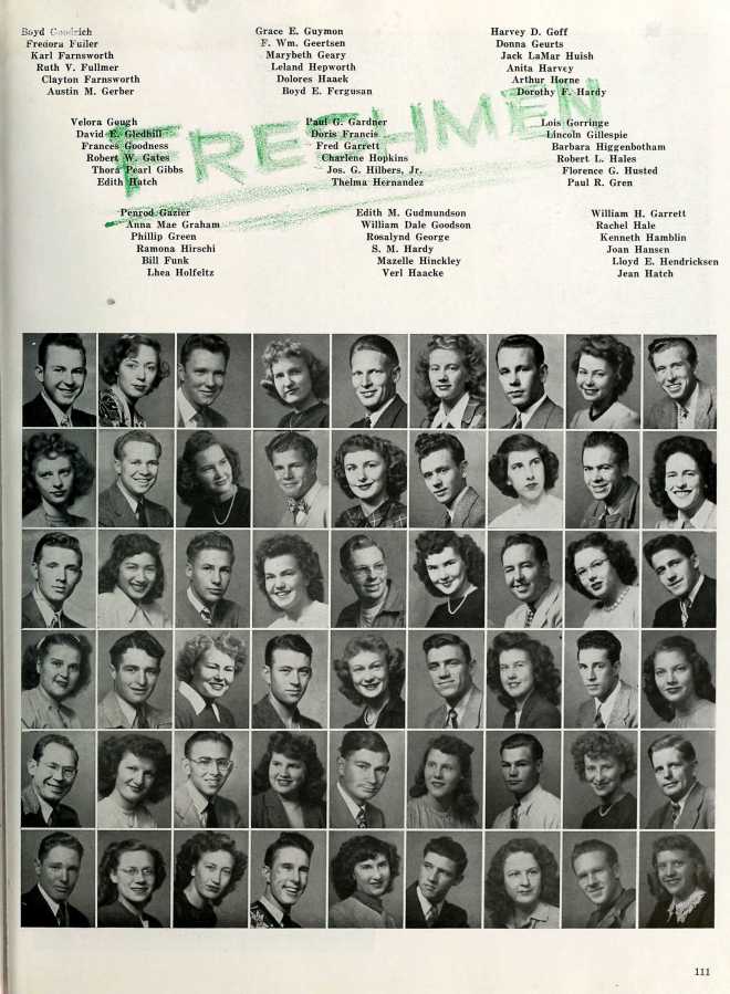 Edith in the BYU yearbook