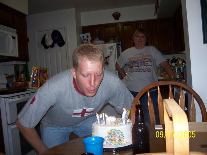 With Gwen Thompson at their home in Virginia. This was my 26th birthday.