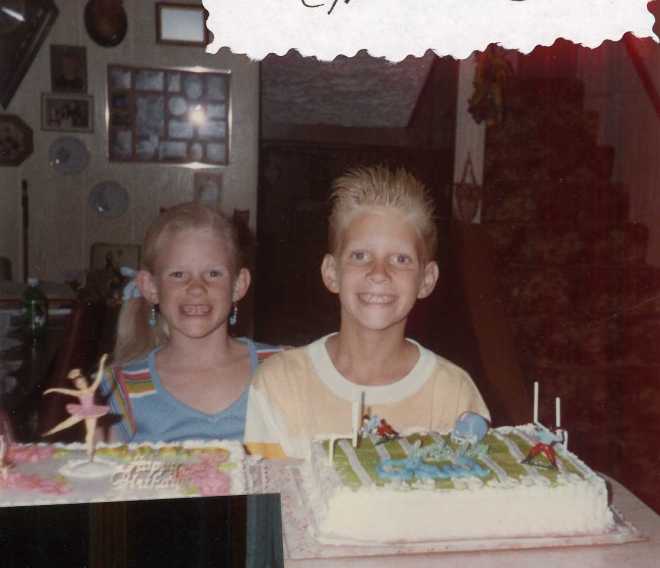 I believe this is my 11th birthday, Andra's 9th.