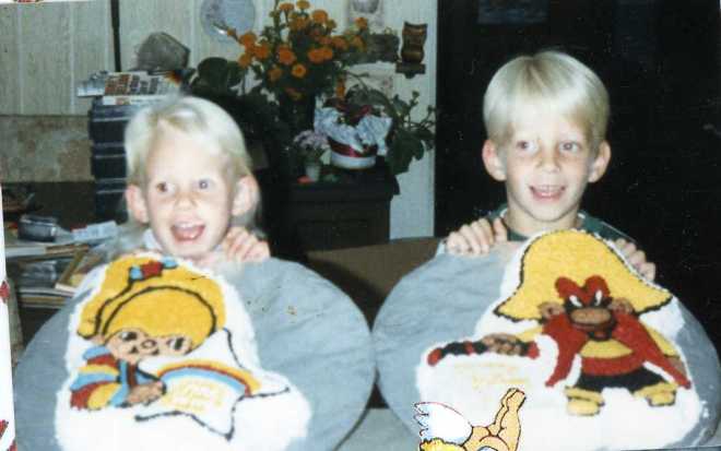 I think this is about age 7 for me, age 5 for Andra.