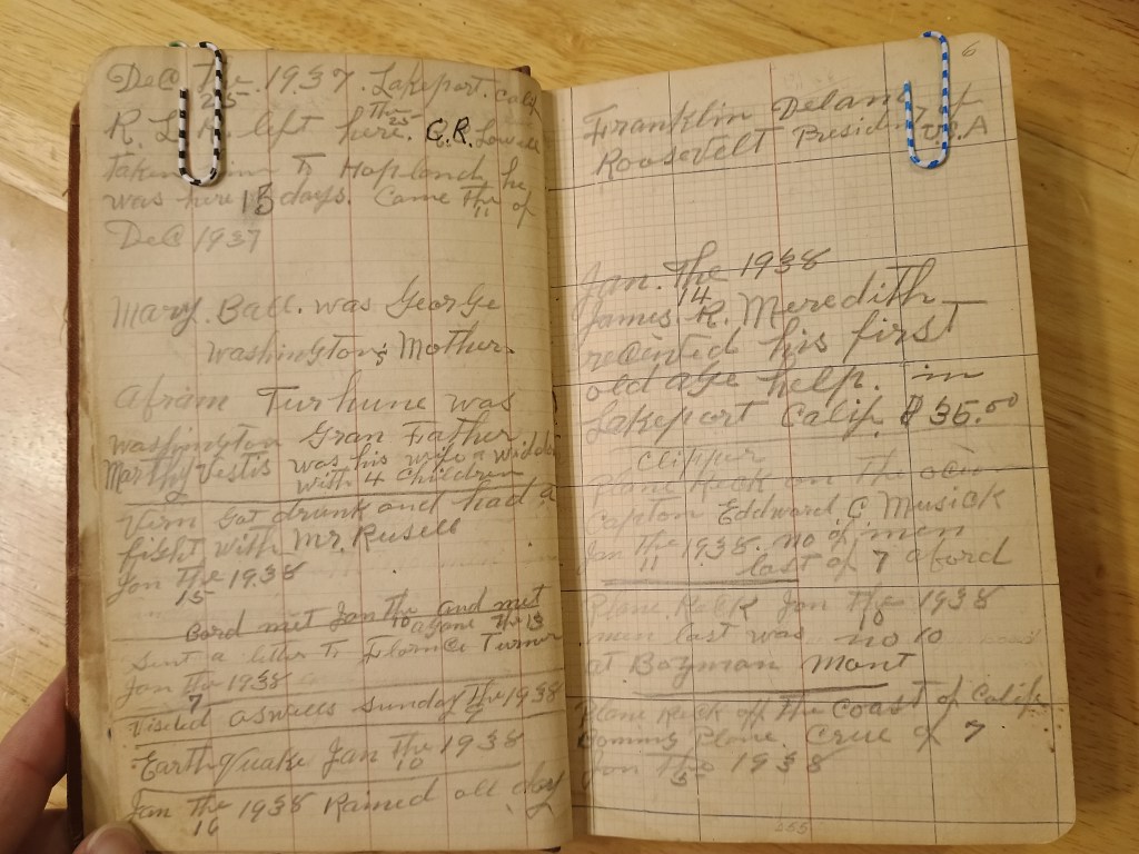 Field Book No. 704, pages 9–10