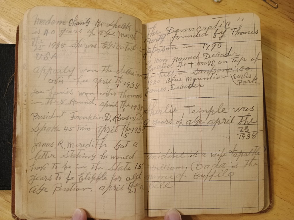 Field Book No. 704, pages 23–24
