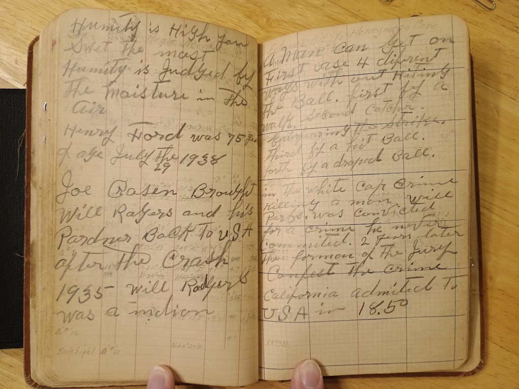 Field Book No. 704, pages 57–58