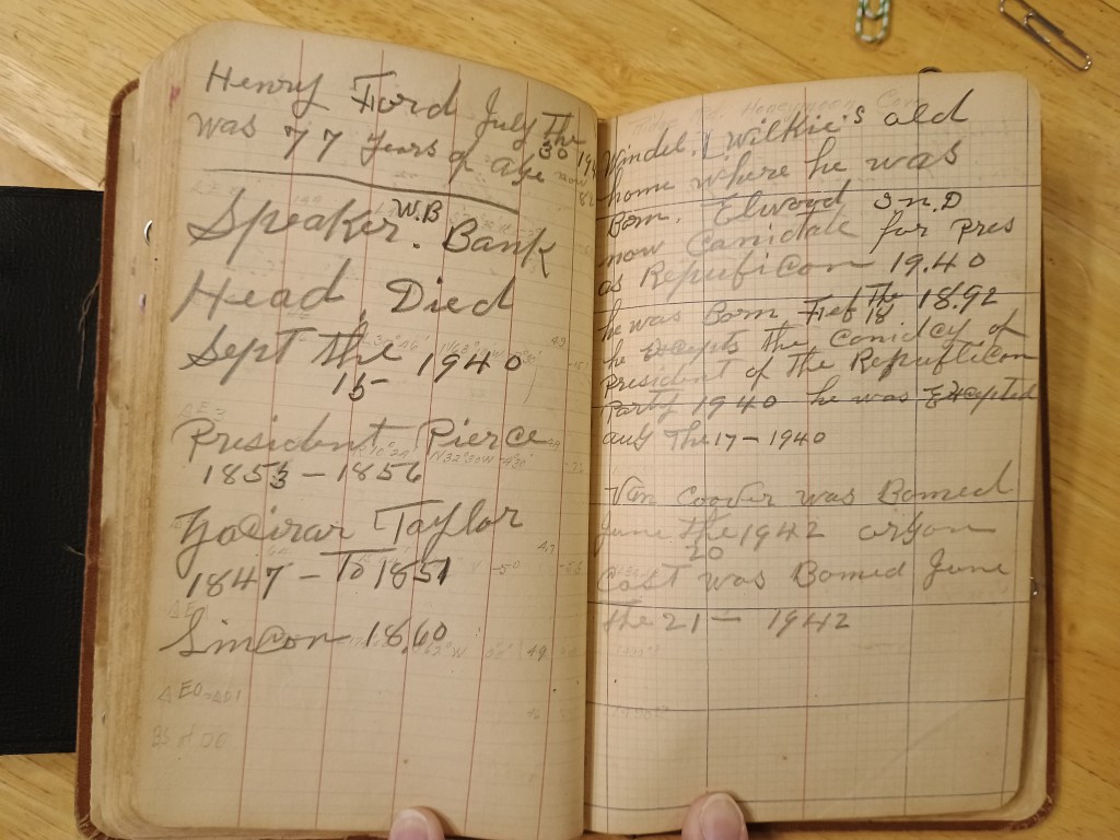 Field Book No. 704, pages 67–68