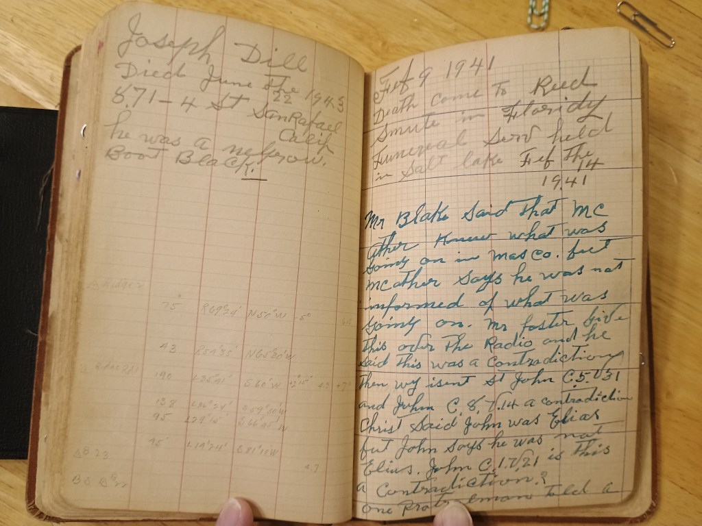 Field Book No. 704, pages 69–70