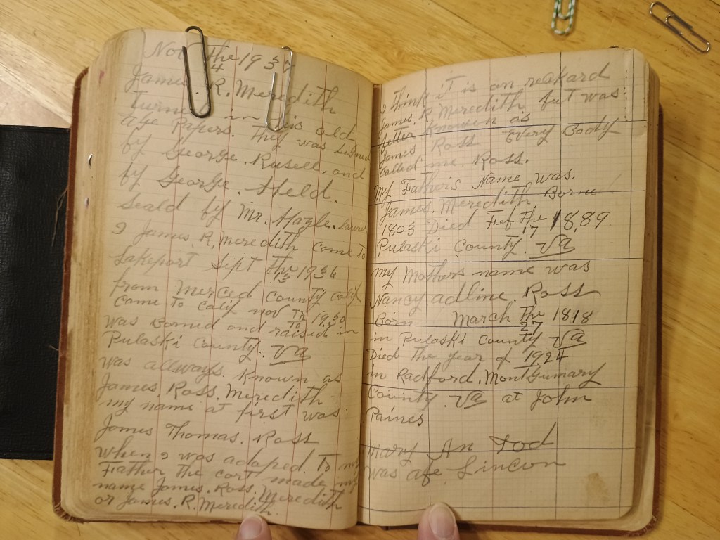 Field Book No. 704, pages 85–86