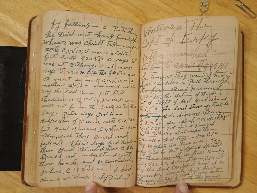 Field Book No. 704, pages 107–108
