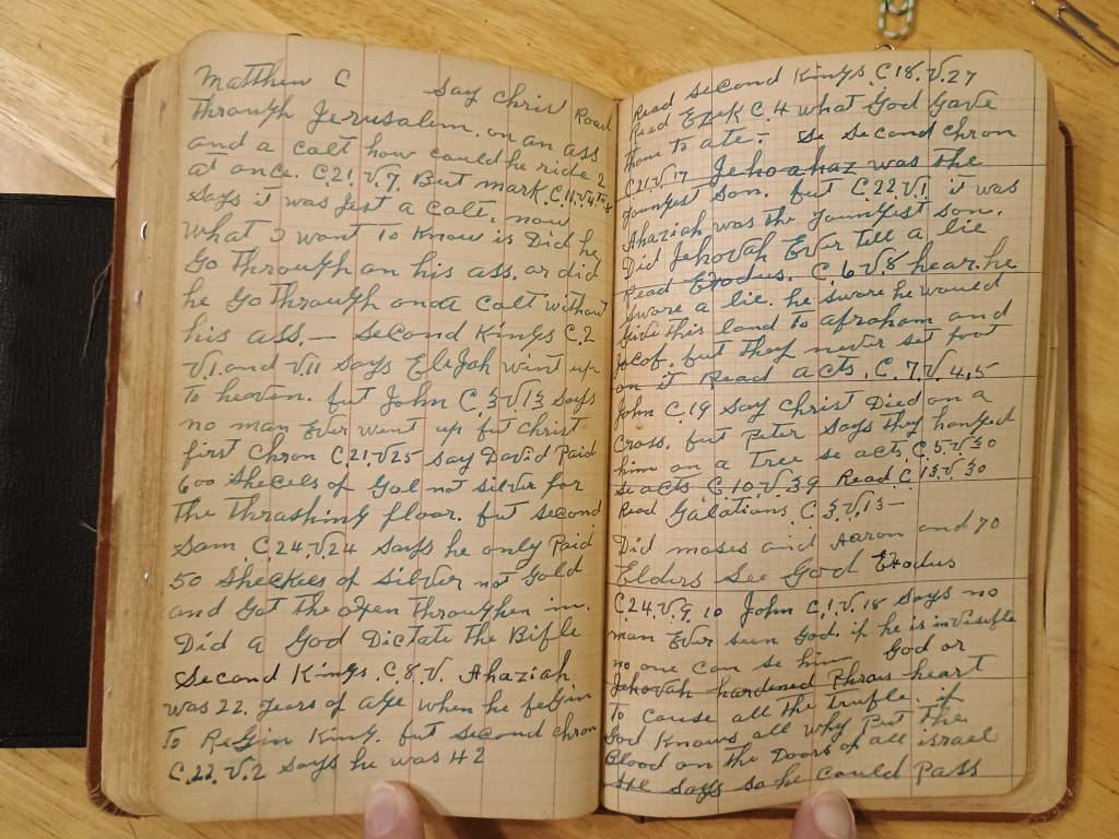 Field Book No. 704, pages 109–110