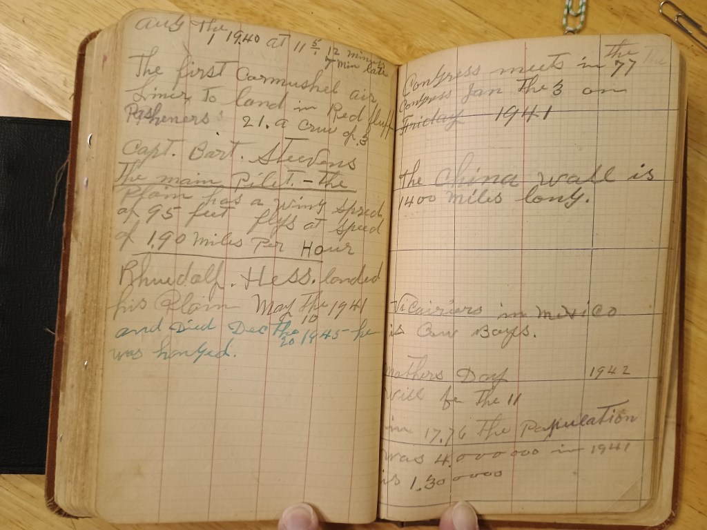 Field Book No. 704, pages 115–116