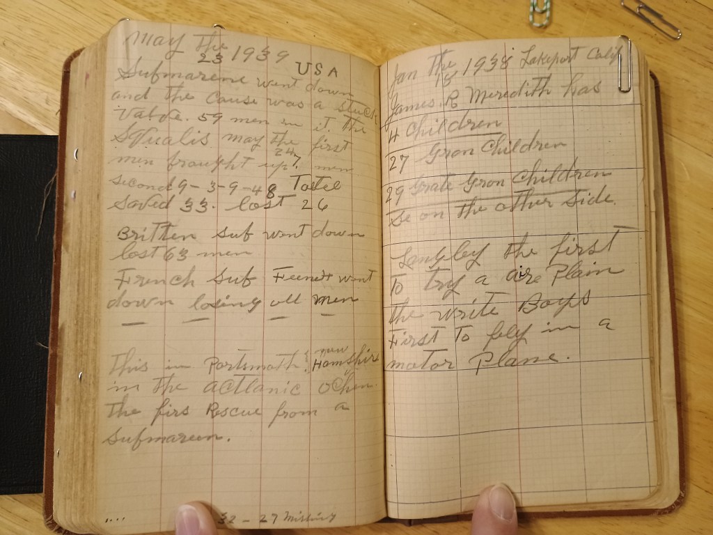 Field Book No. 704, pages 131–132