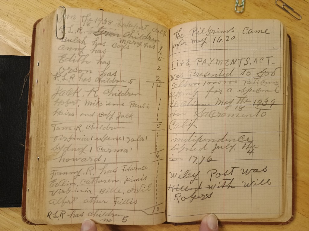 Field Book No. 704, pages 133–134