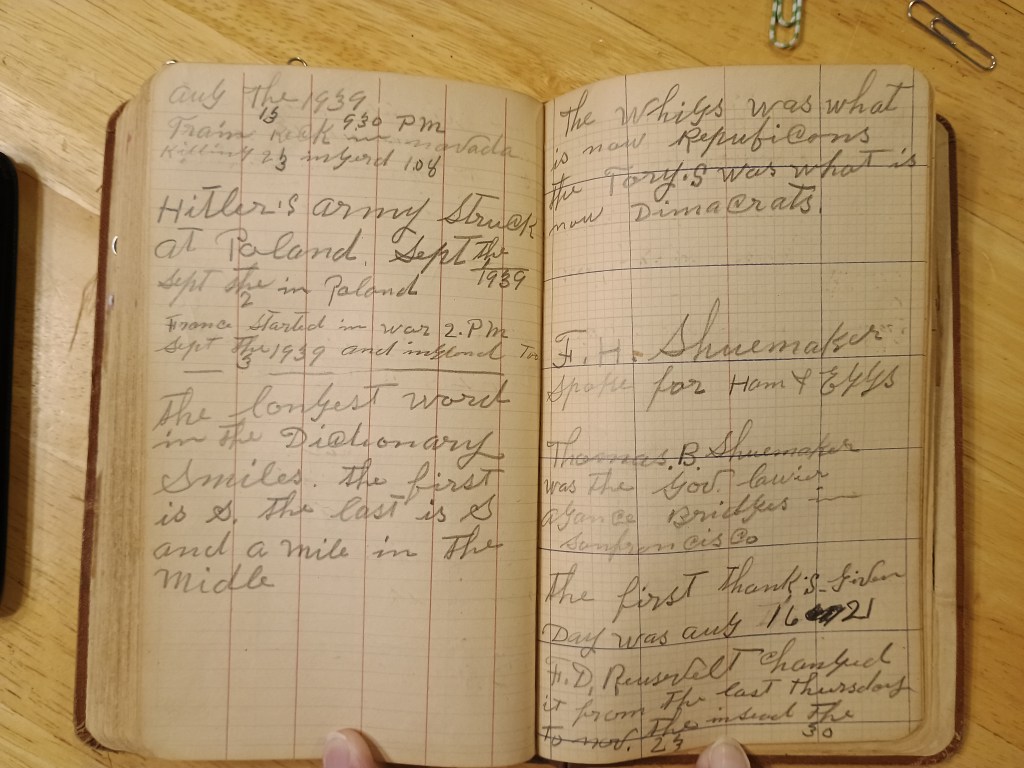 Field Book No. 704, pages 139–140