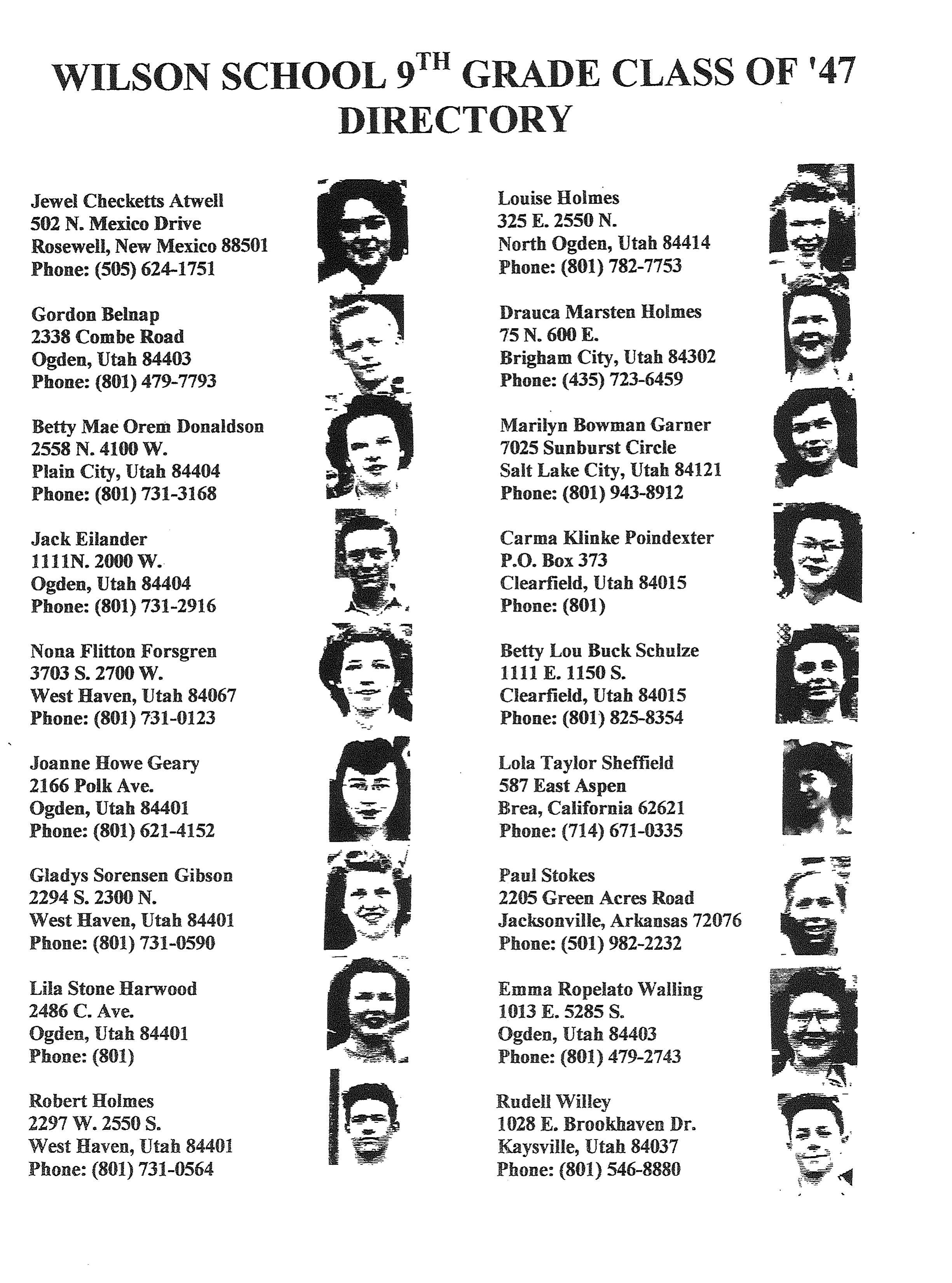 Directory page